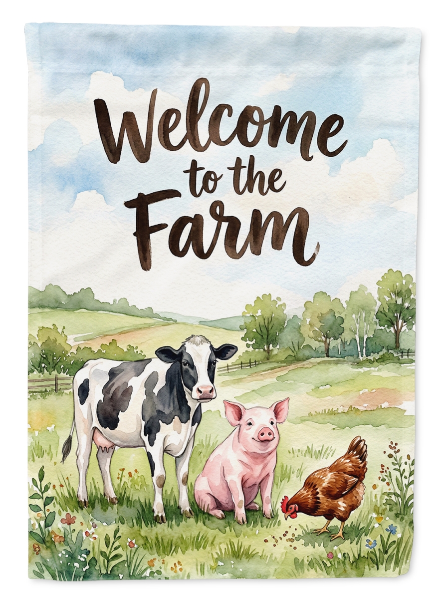 FNT1482CHF 40 x 28 in. Farm Animals Welcome House Flag