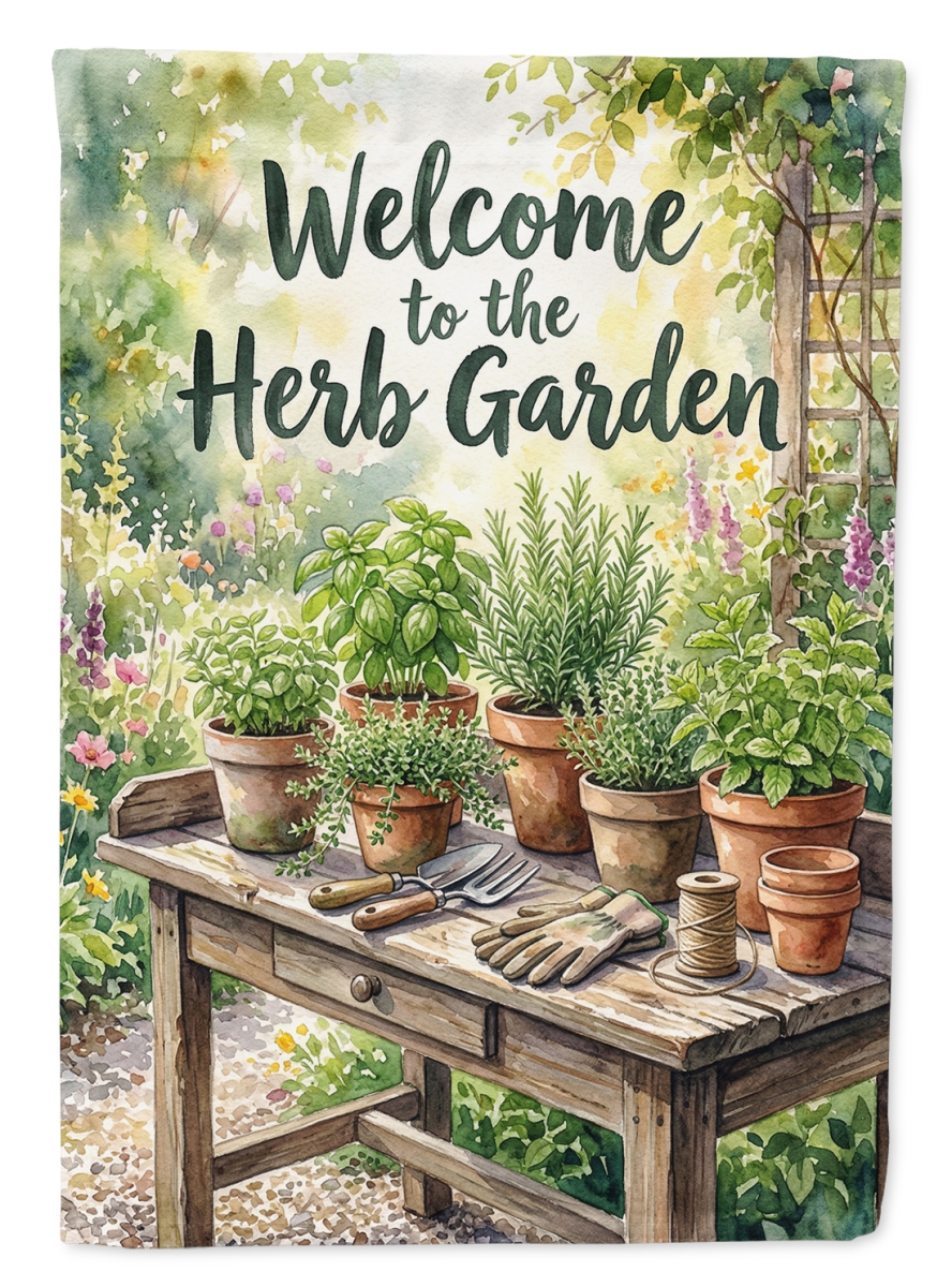 FNT1487CHF 40 x 28 in. Herb Garden Welcome House Flag