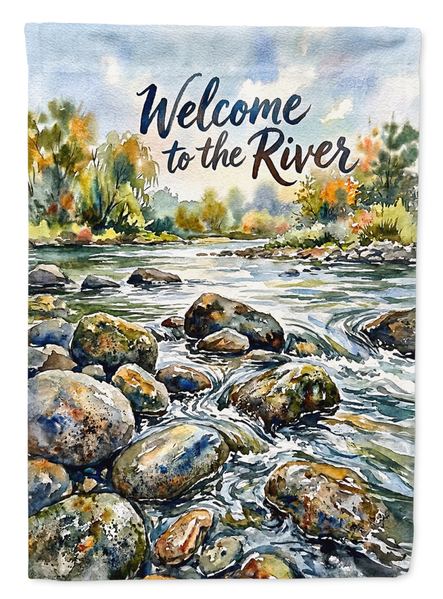 FNT1506CHF 40 x 28 in. River Rocks Welcome House Flag