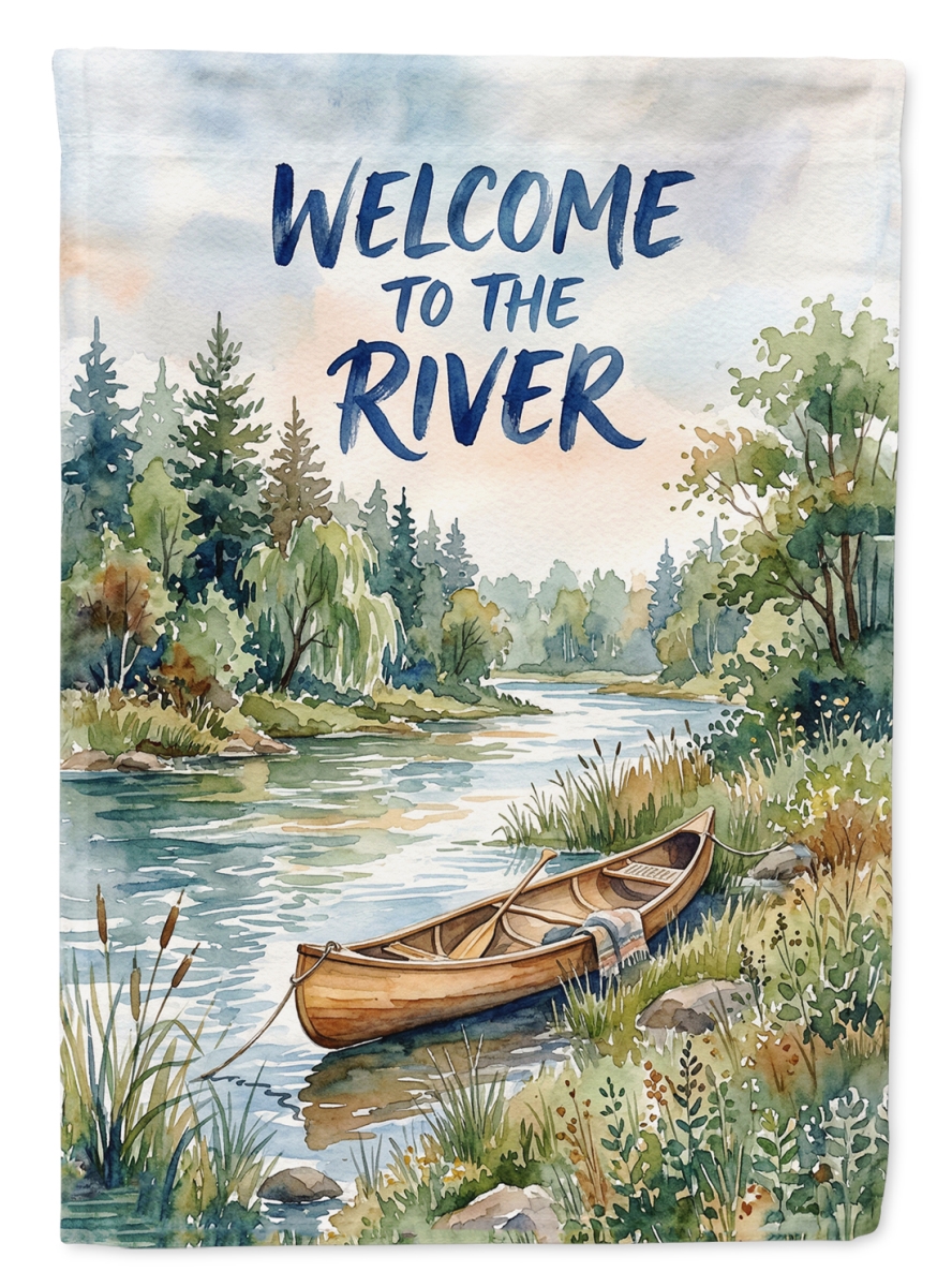 FNT1507CHF 40 x 28 in. Canoe River Welcome House Flag