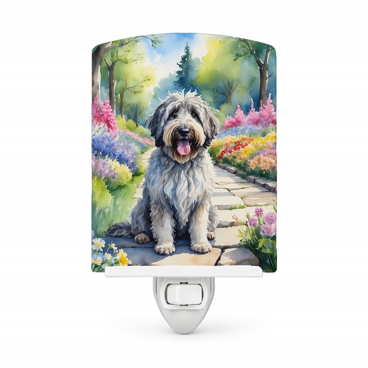 DAC6566CNL 6 x 4 in. Bergamasco Sheepdog Spring Path Ceramic Night Light