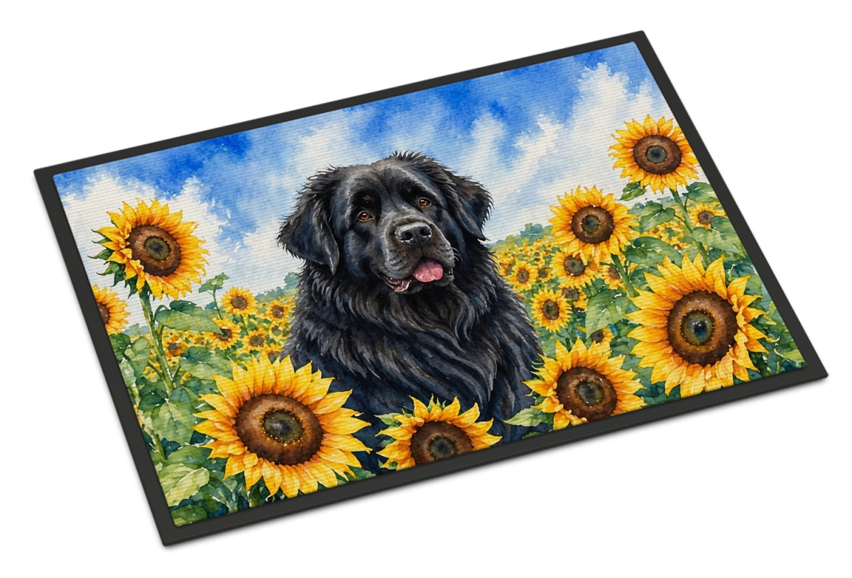 DAC6123MAT 18 x 27 in.  foundland in Sunflowers Doormat