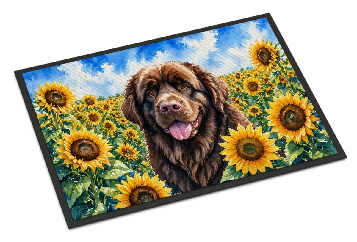 DAC6124MAT 18 x 27 in.  foundland in Sunflowers Doormat