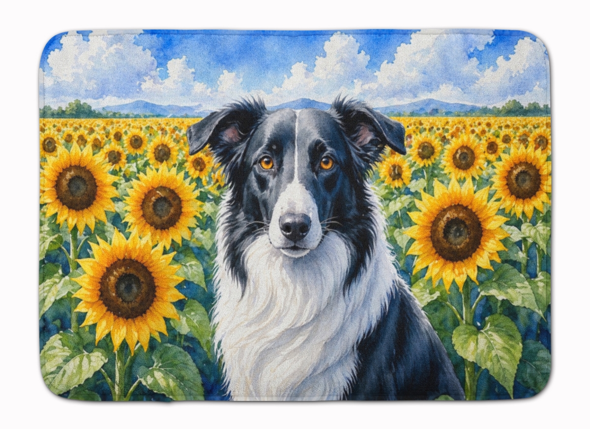 DAC6034RUG 19 x 27 in. Borzoi in Sunflowers Memory Foam Kitchen Mat