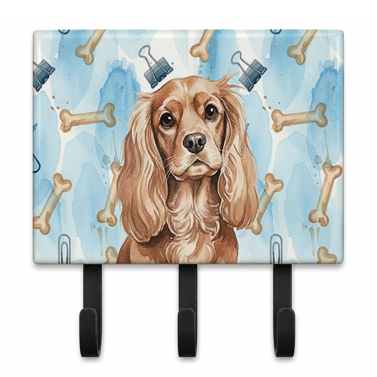 DAC9224TH68 9 x 6 in. Ruby Cavalier Spaniel Coworker Leash or Key Holder