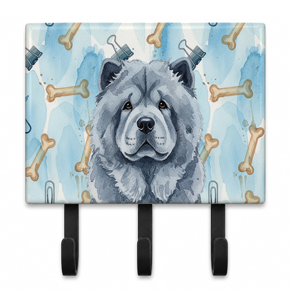 DAC9238TH68 9 x 6 in. Blue Chow Chow Coworker Leash or Key Holder