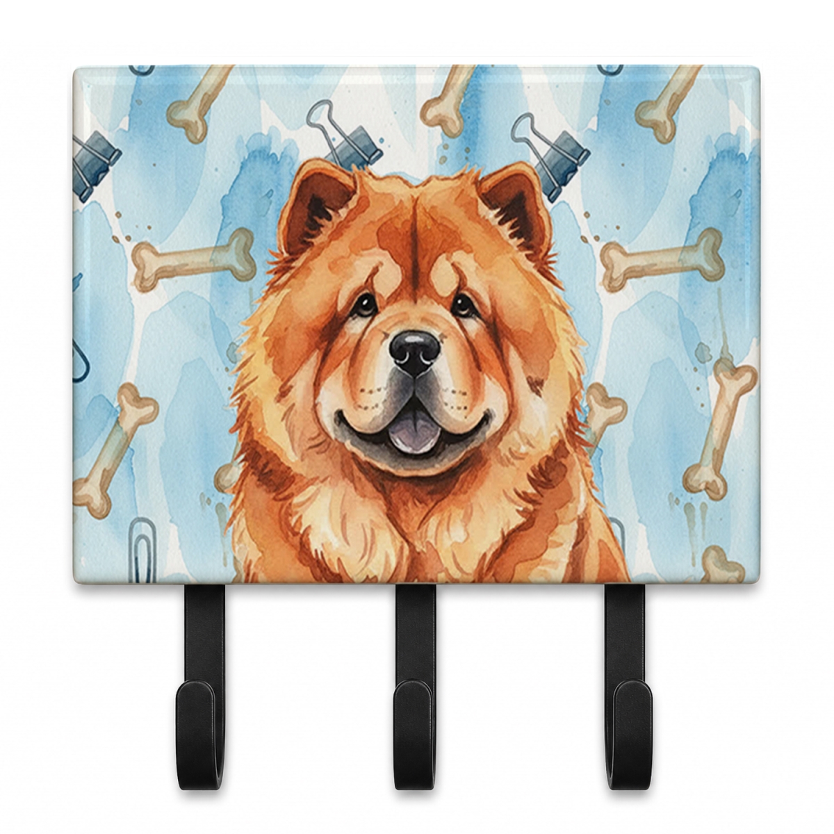 DAC9240TH68 9 x 6 in. Red Chow Chow Coworker Leash or Key Holder