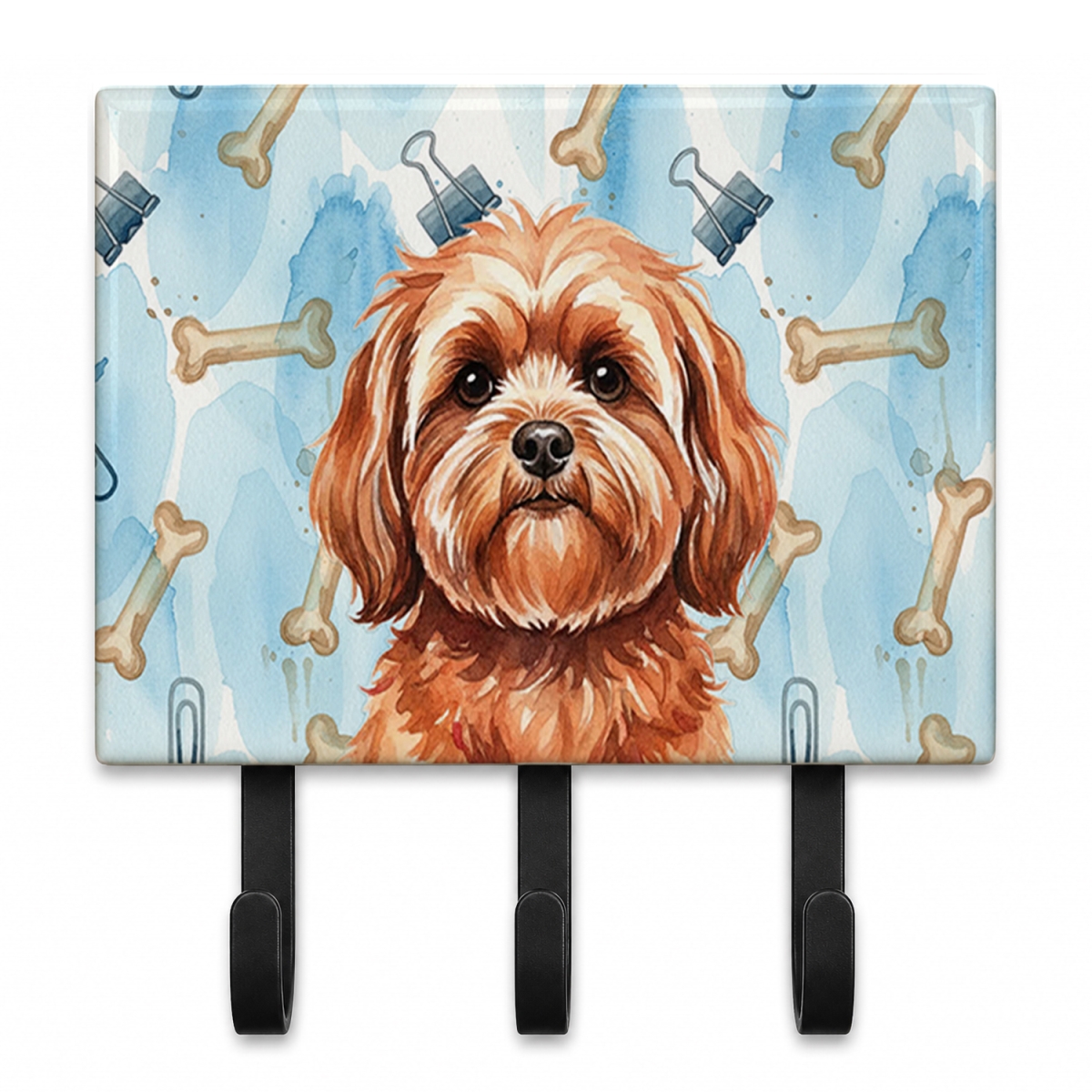 DAC9364TH68 9 x 6 in. Red Lhasa Apso Coworker Leash or Key Holder