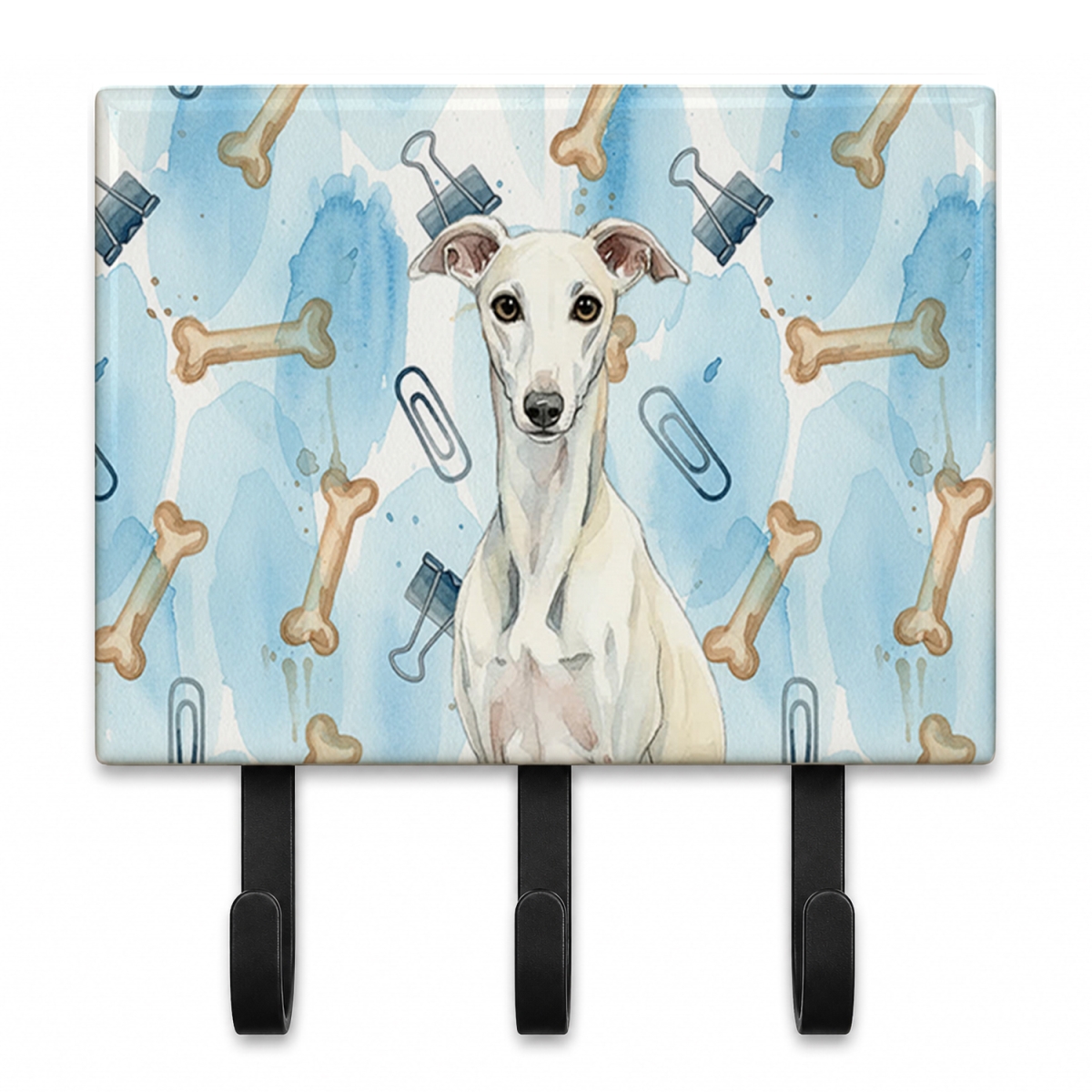 DAC9518TH68 9 x 6 in. White Whippet Coworker Leash or Key Holder