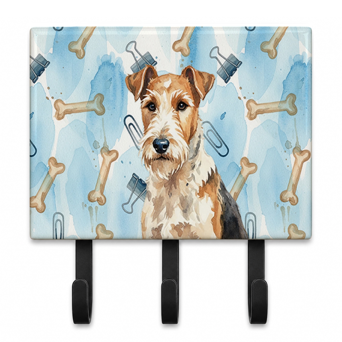 DAC9519TH68 9 x 6 in. Wire Fox Terrier Coworker Leash or Key Holder