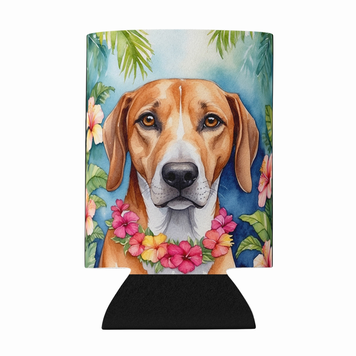 DAC6353CC 5 x 3 in. American Foxhound Luau Can or Bottle Hugger