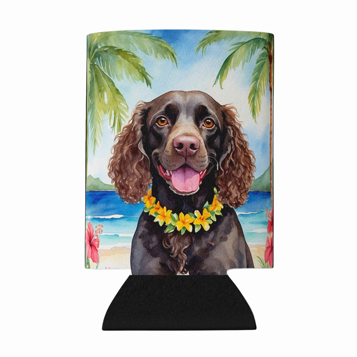 DAC6355CC 5 x 3 in. American Water Spaniel Luau Can or Bottle Hugger