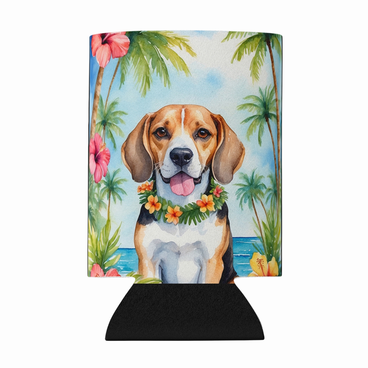 DAC6362CC 5 x 3 in. Beagle Luau Can or Bottle Hugger