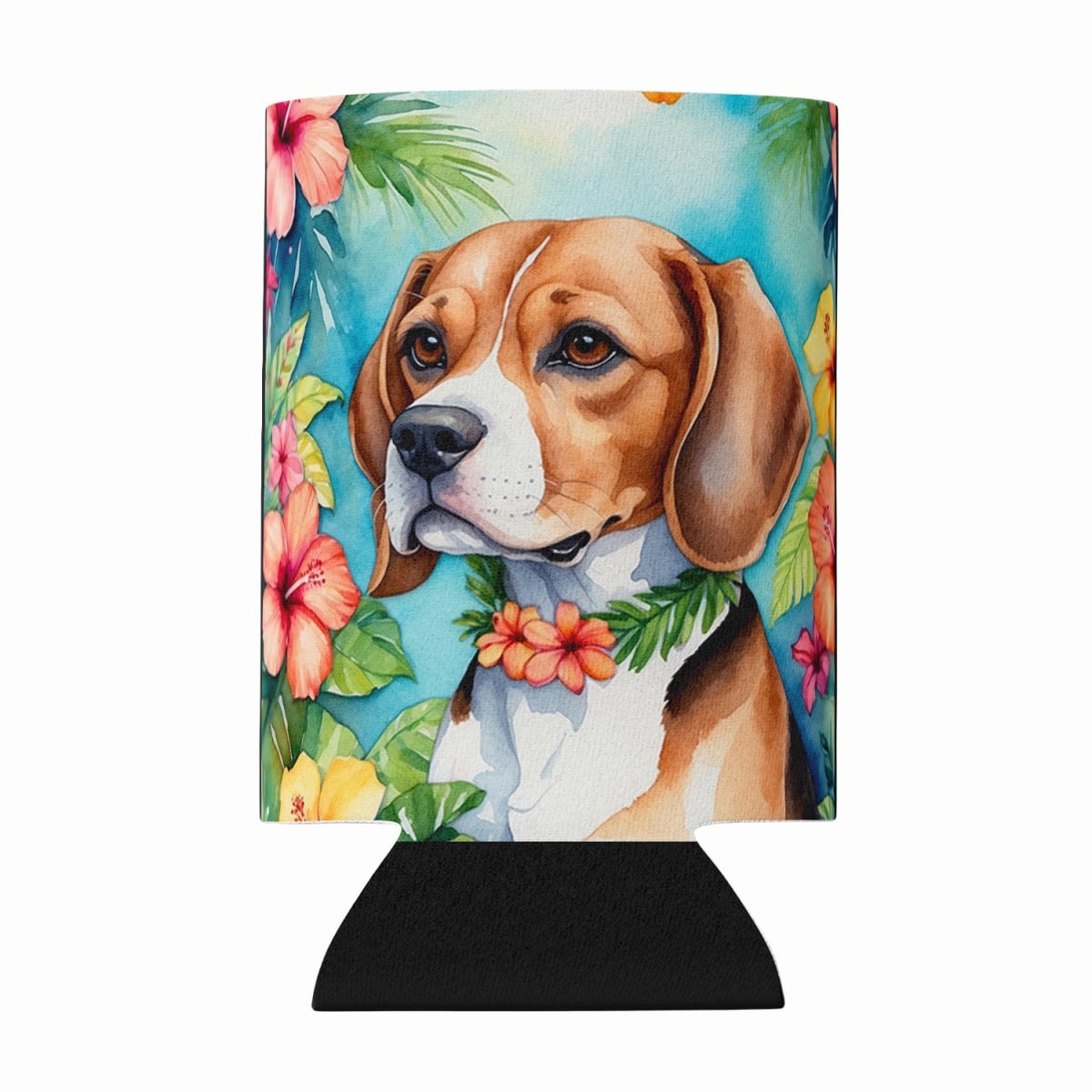 DAC6363CC 5 x 3 in. Beagle Luau Can or Bottle Hugger