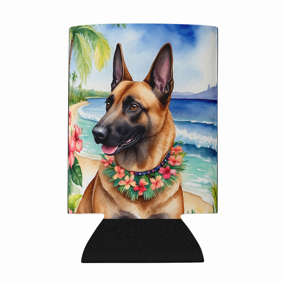 DAC6366CC 5 x 3 in. Belgian Malinois Luau Can or Bottle Hugger