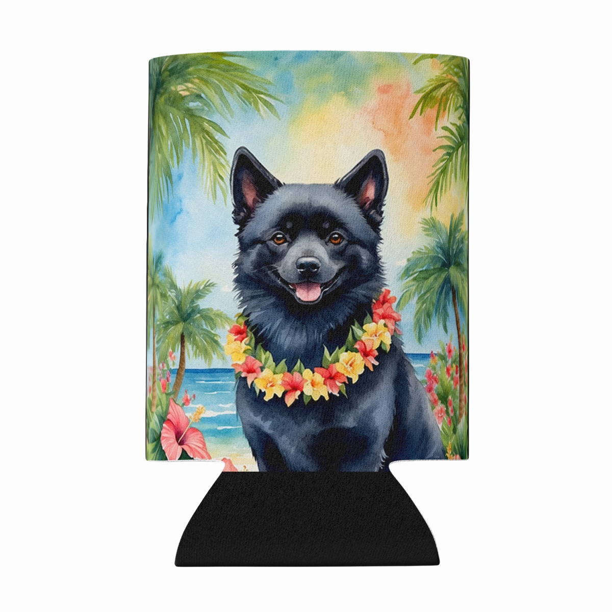 DAC6513CC 5 x 3 in. Schipperke Luau Can or Bottle Hugger