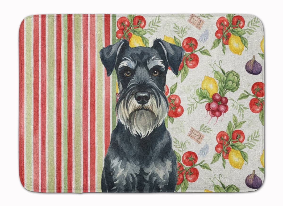 WDK8432RUG 19 x 27 in. Standard Schnauzer Vegetables Memory Foam Kitchen Mat