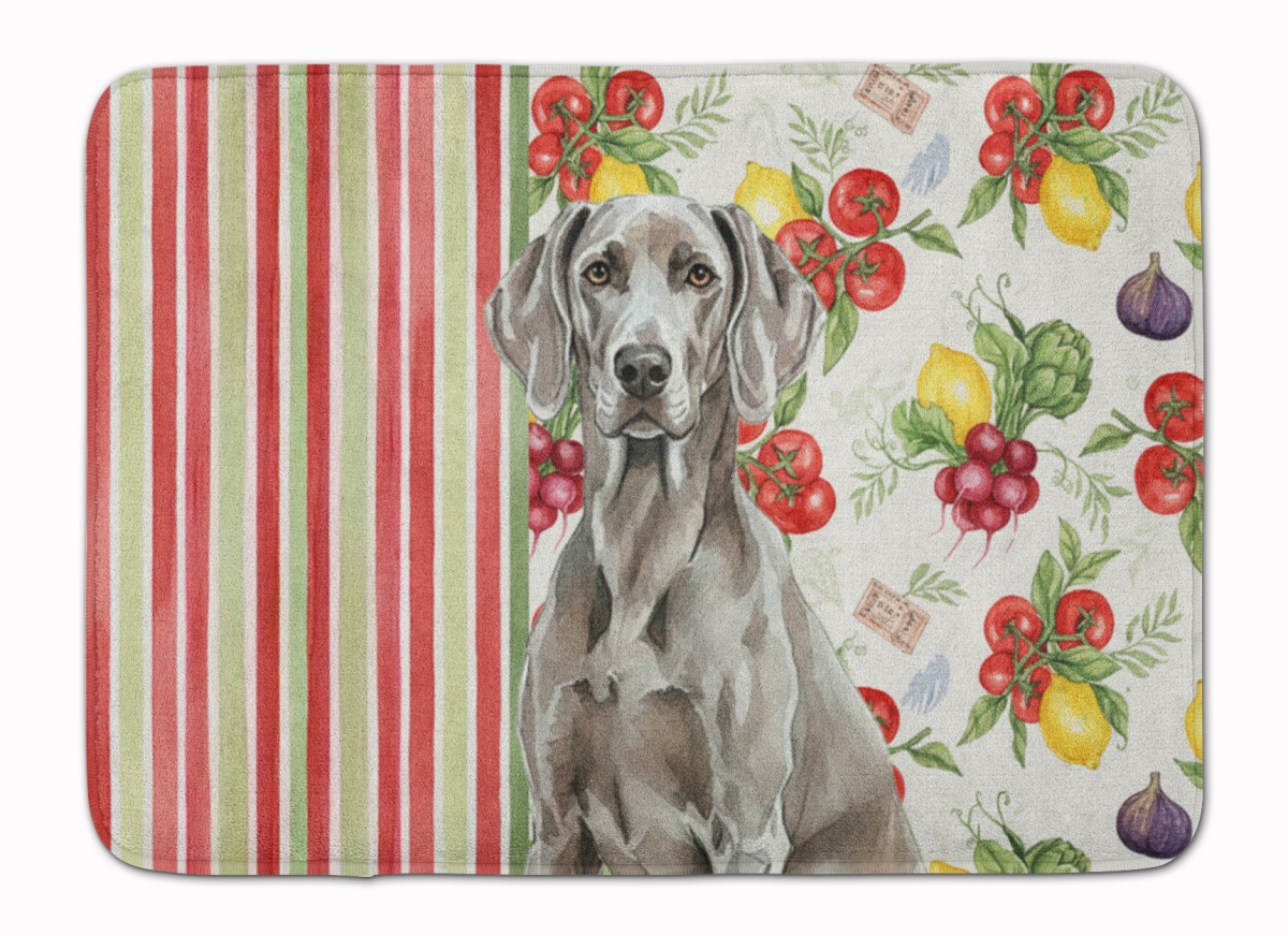 WDK8447RUG 19 x 27 in. Weimaraner Vegetables Memory Foam Kitchen Mat
