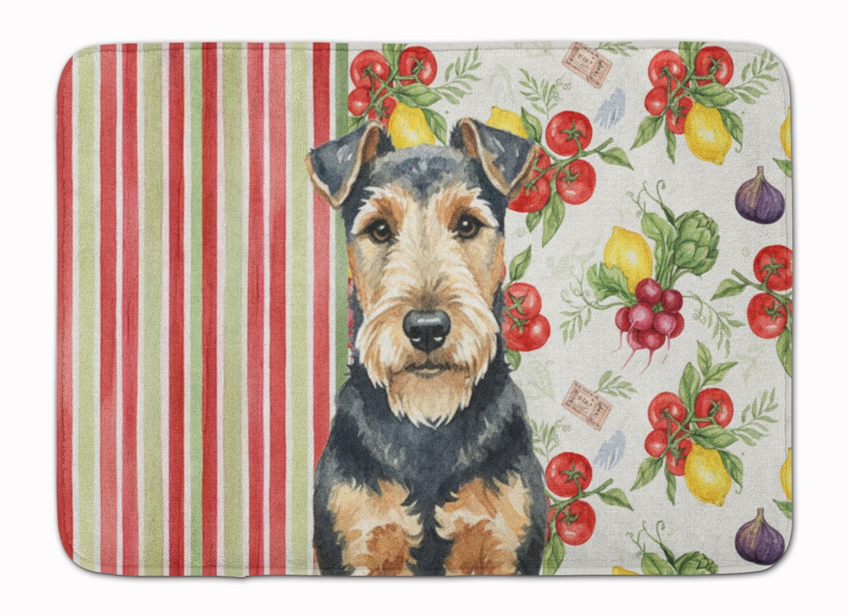 WDK8449RUG 19 x 27 in. Welsh Terrier Vegetables Memory Foam Kitchen Mat