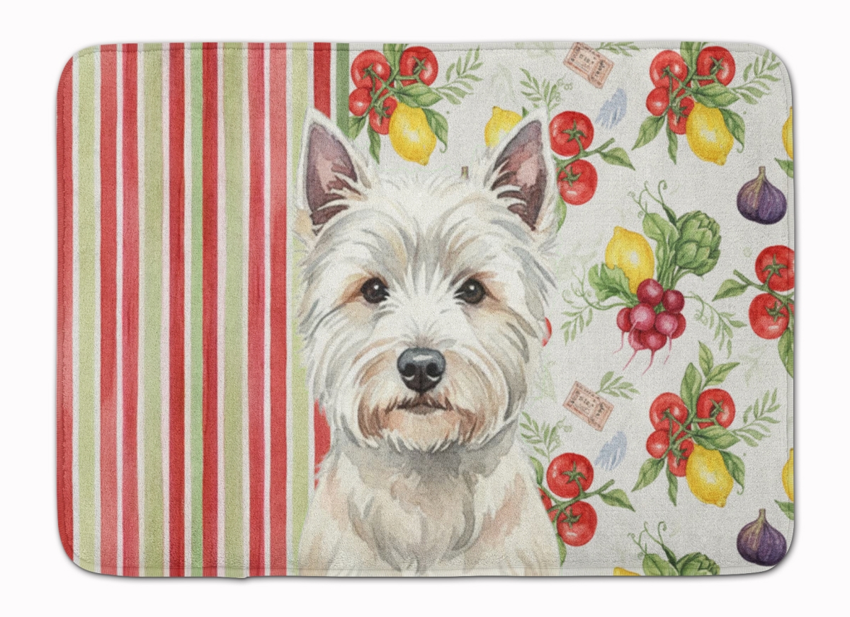 WDK8450RUG 19 x 27 in. Westie Vegetables Memory Foam Kitchen Mat