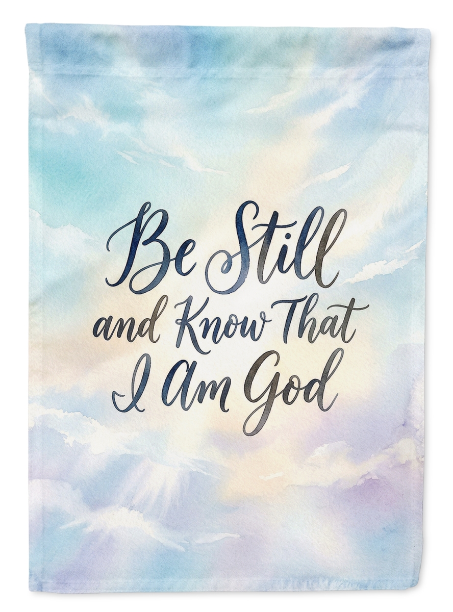 FNT1633GF 15.5 x 11.25 in. Be Still & Know That I Am God Christian Scripture Art Garden Flag