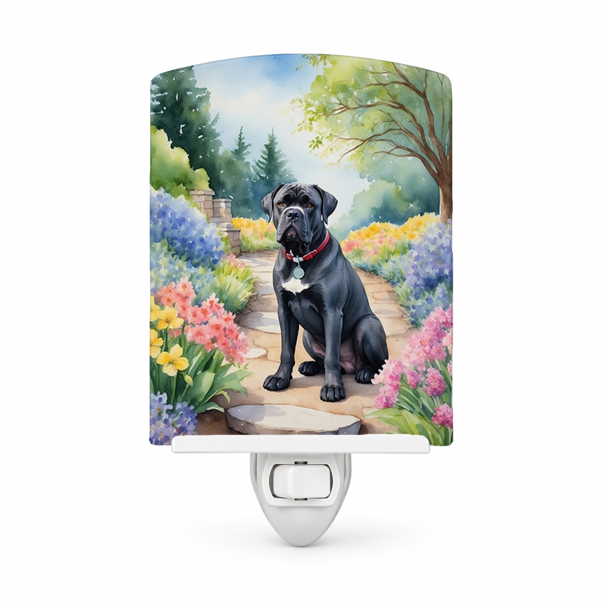 DAC6591CNL 6 x 4 in. Cane Corso Spring Path Ceramic Night Light