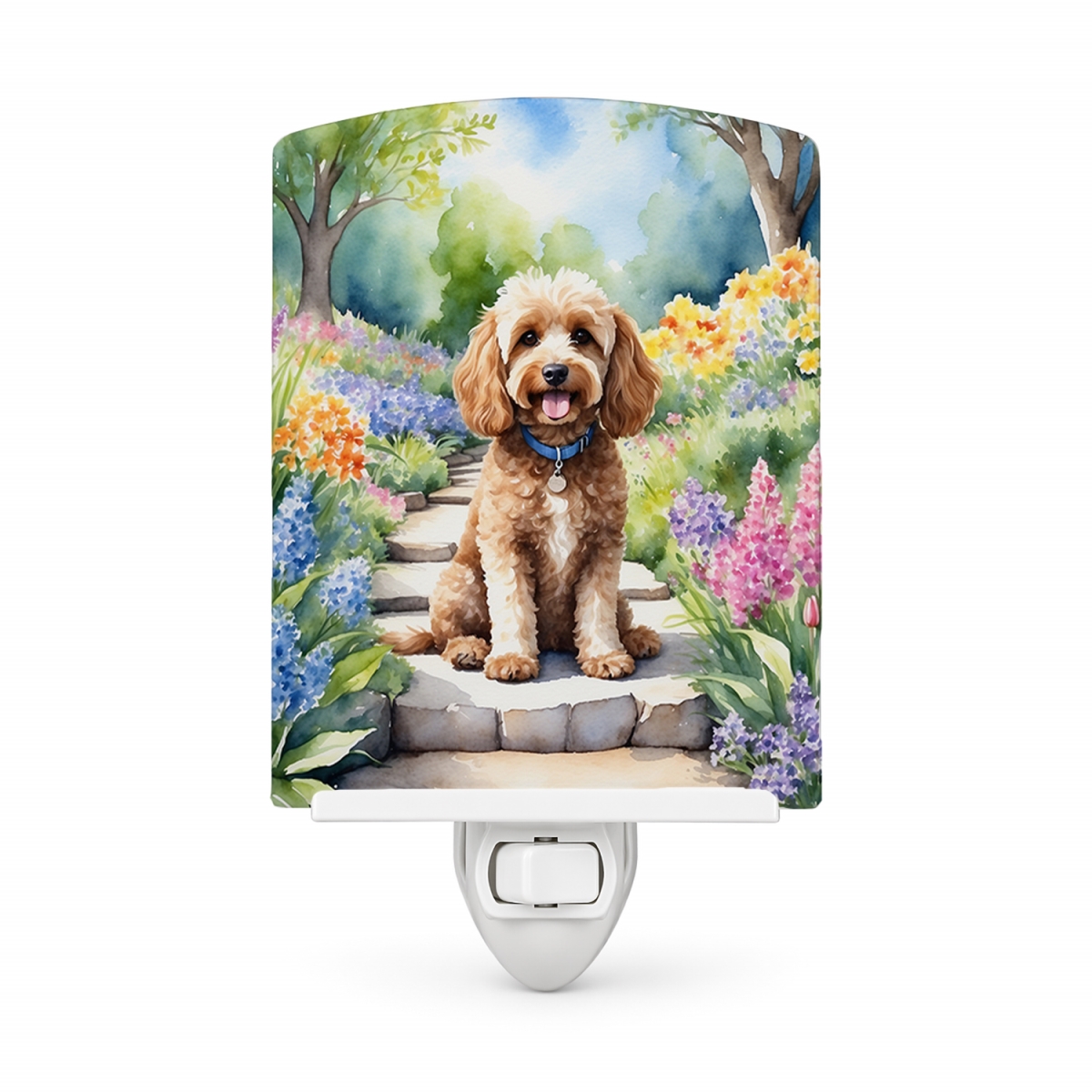 DAC6602CNL 6 x 4 in. Cockapoo Spring Path Ceramic Night Light