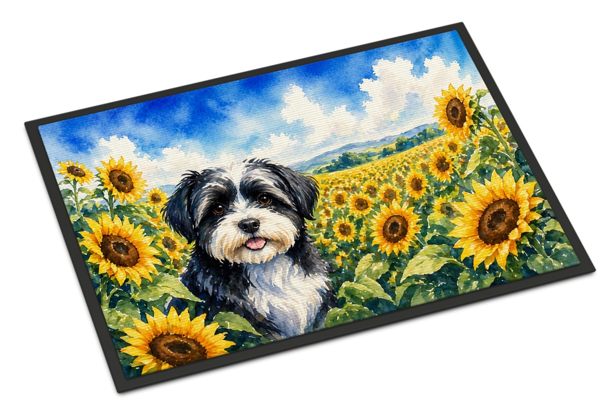 DAC6097JMAT 24 x 36 in. Havanese in Sunflowers Doormat
