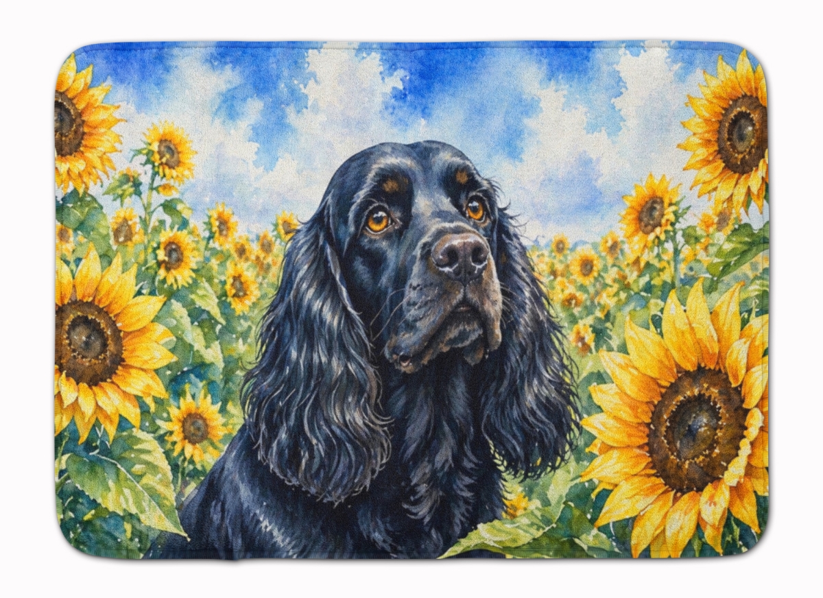 DAC6060RUG 19 x 27 in. Cocker Spaniel in Sunflowers Memory Foam Kitchen Mat