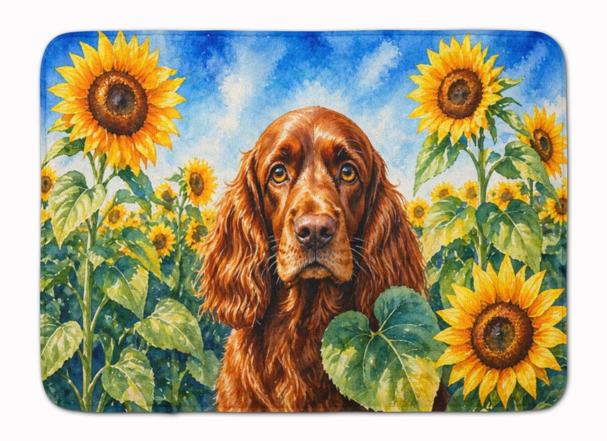 DAC6073RUG 19 x 27 in. English Cocker Spaniel in Sunflowers Memory Foam Kitchen Mat