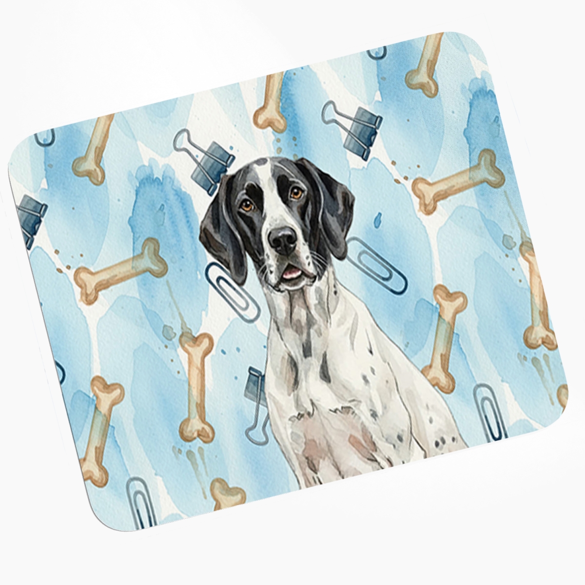 DAC9415MP 8 x 9.5 in. Black & White Pointer Coworker Mouse Pad, Heat Resistant Trivet Hot Pad
