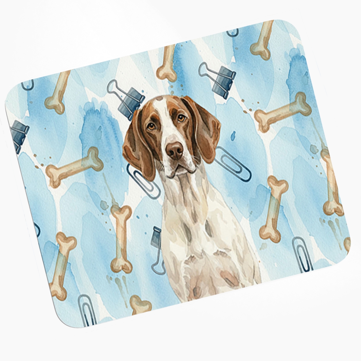 DAC9416MP 8 x 9.5 in. Liver & White Pointer Coworker Mouse Pad, Heat Resistant Trivet Hot Pad