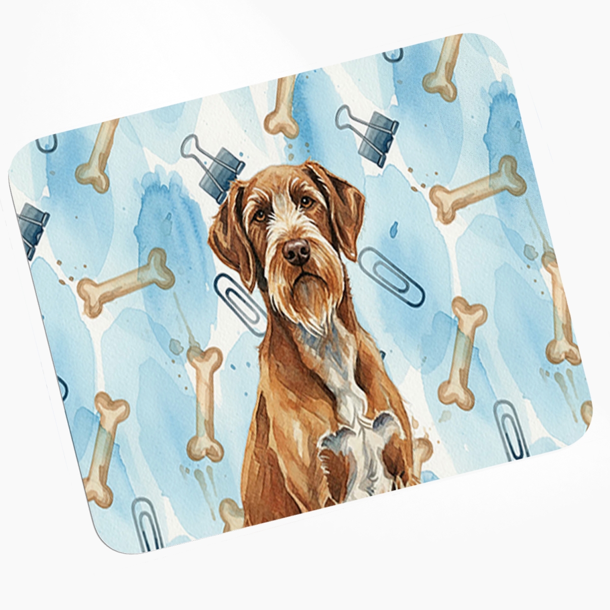 DAC9521MP 8 x 9.5 in. Chestnut Wirehaired Pointing Griffon Coworker Mouse Pad, Heat Resistant Trivet Hot Pad