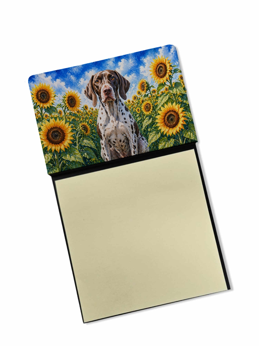DAC6134SN 5.25 x 3.25 in. Pointer in Sunflowers Watercolor Sticky Note Holder