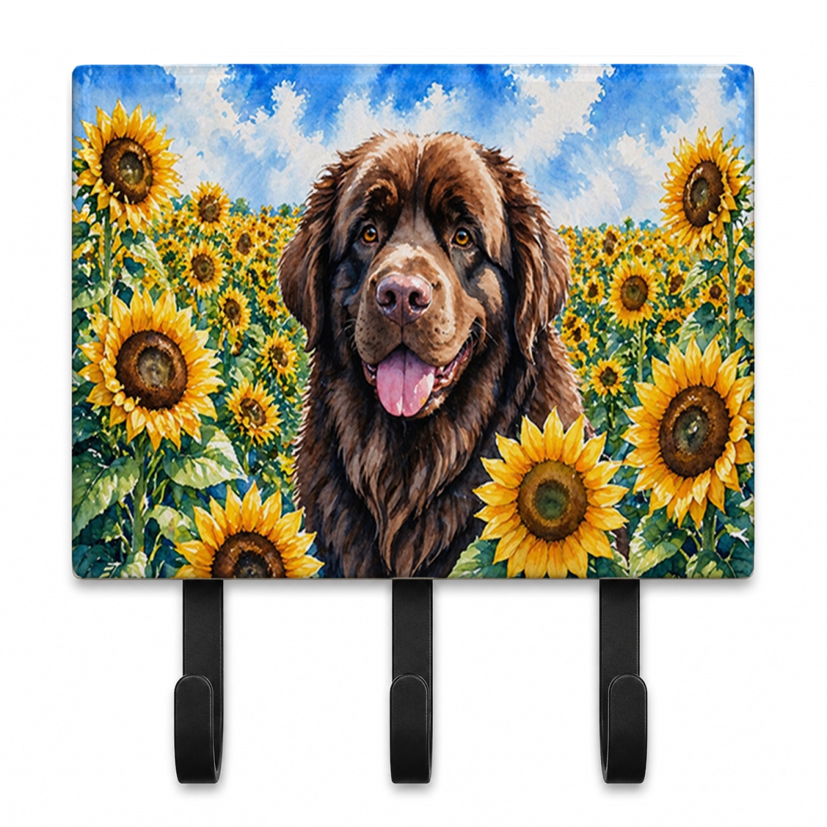 DAC6124TH68 9 x 6 in.  foundland in Sunflowers Leash or Key Holder