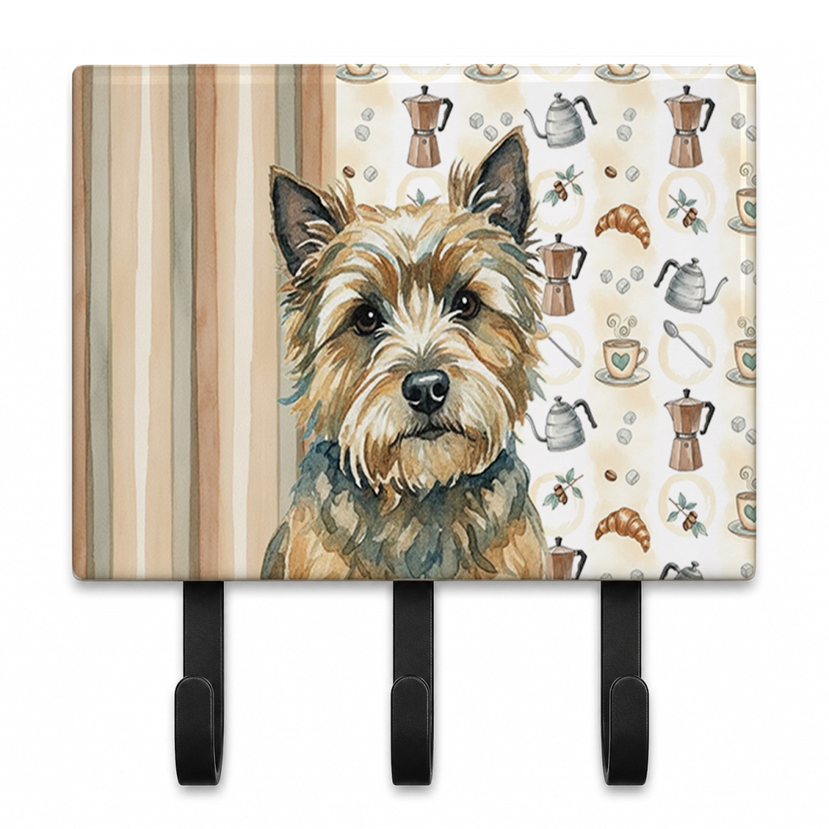 WDK7356TH68 9 x 6 in. Cairn Terrier Coffee Bar Leash or Key Holder