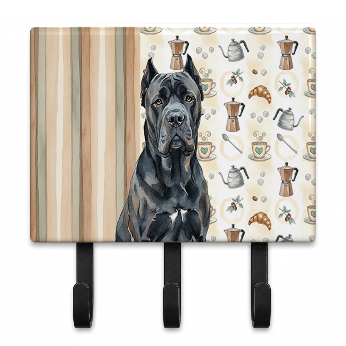 WDK7357TH68 9 x 6 in. Cane Corso Coffee Bar Leash or Key Holder