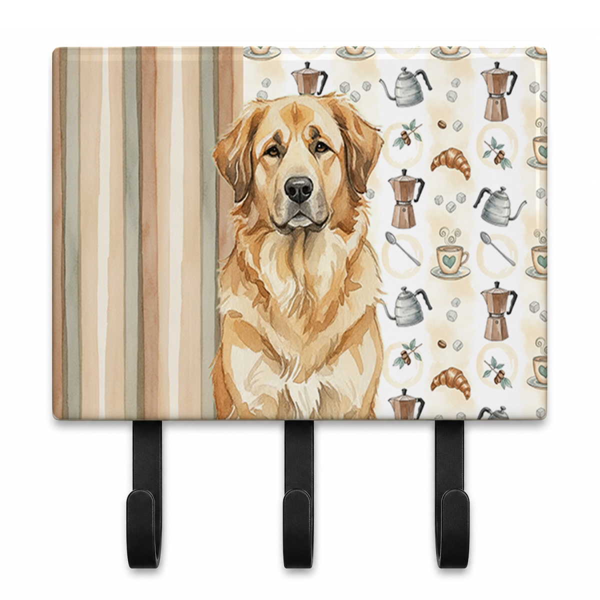 WDK7500TH68 9 x 6 in. Sandy Leonberger Coffee Bar Leash or Key Holder