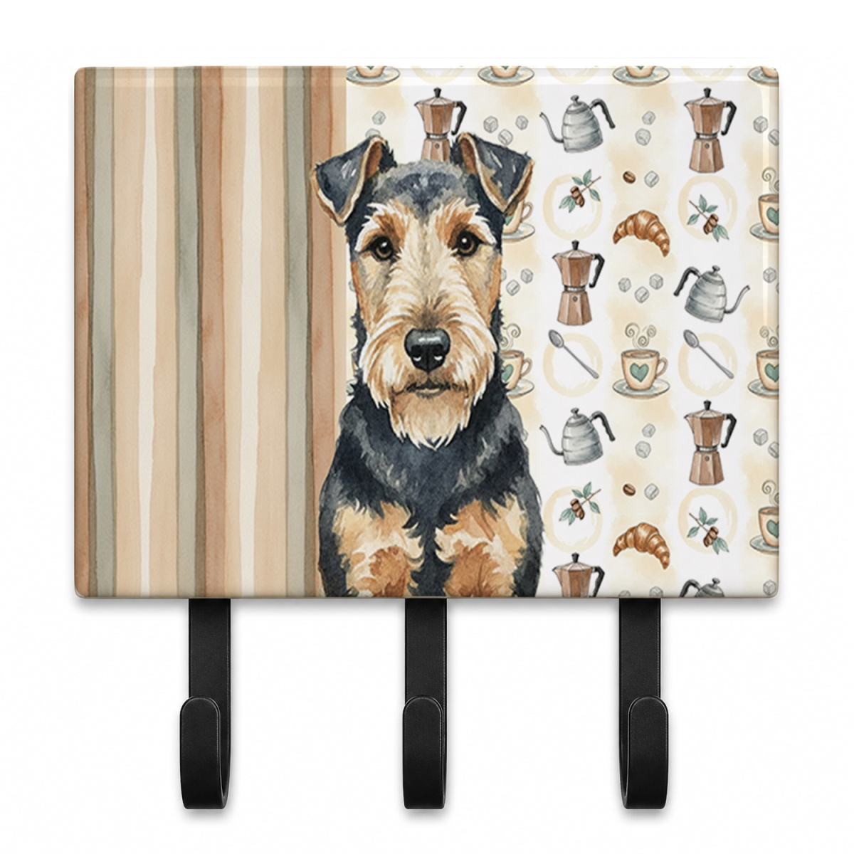 WDK7649TH68 9 x 6 in. Welsh Terrier Coffee Bar Leash or Key Holder