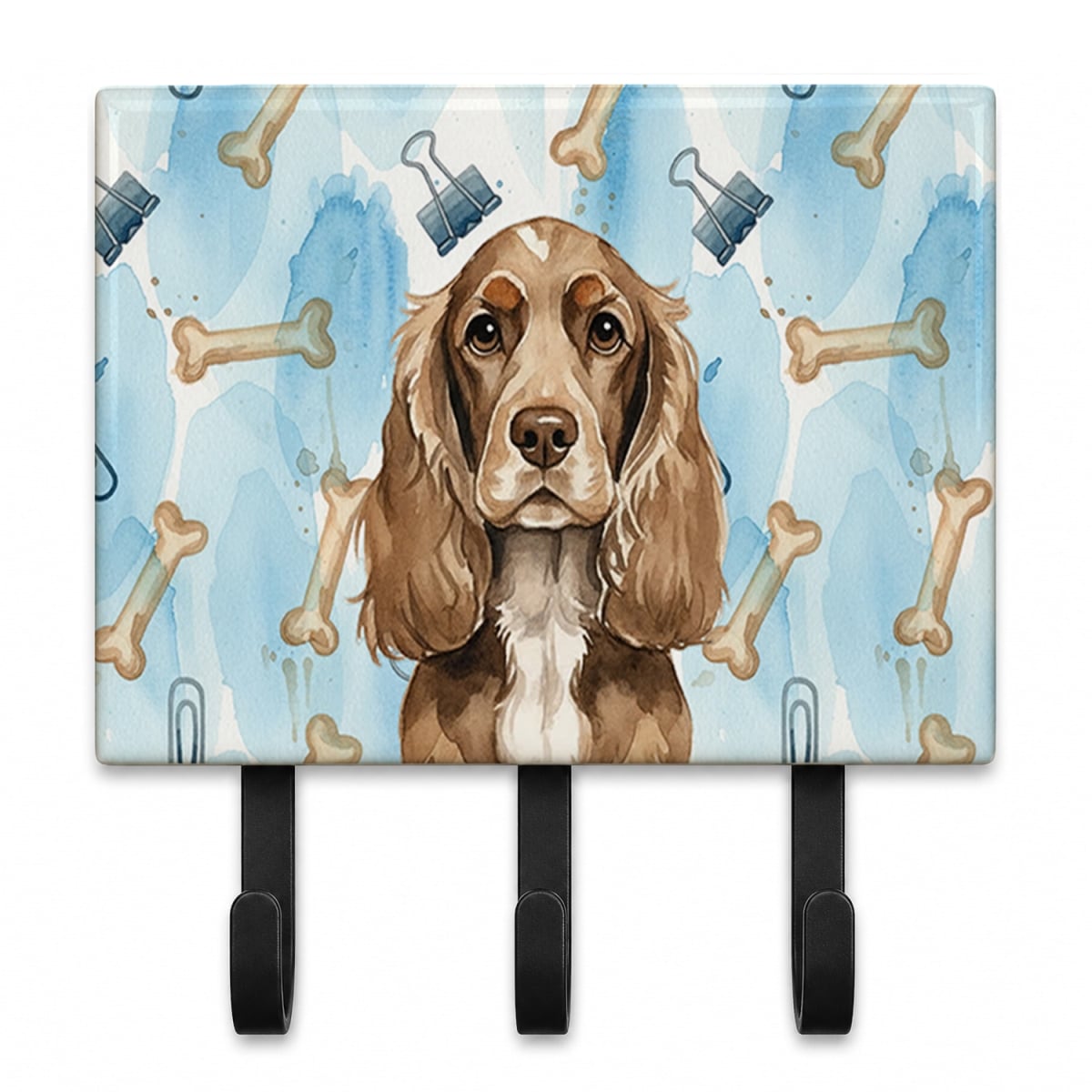 DAC9243TH68 9 x 6 in. Chocolate Cocker Spaniel Coworker Leash or Key Holder
