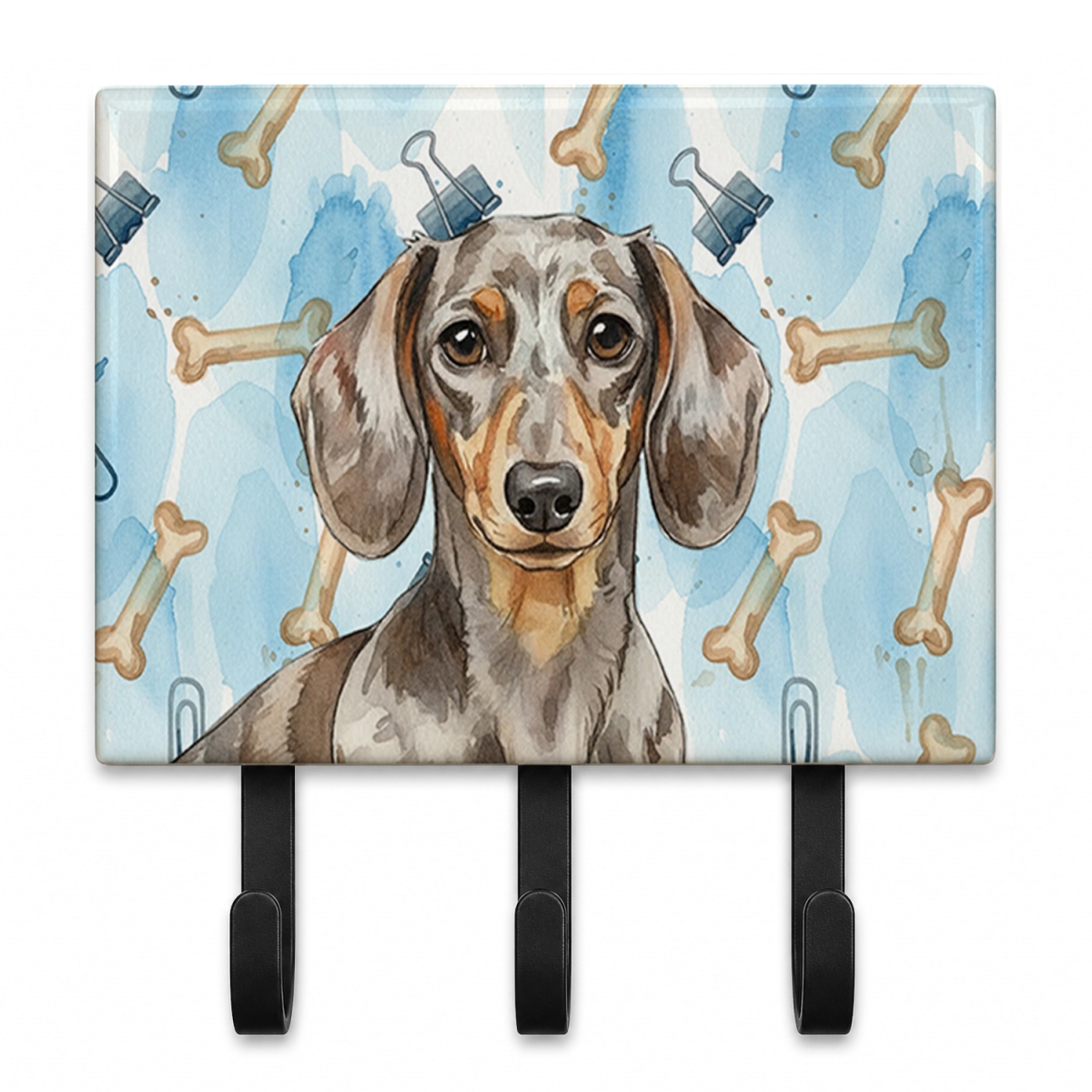 DAC9254TH68 9 x 6 in. Dapple Dachshund Coworker Leash or Key Holder