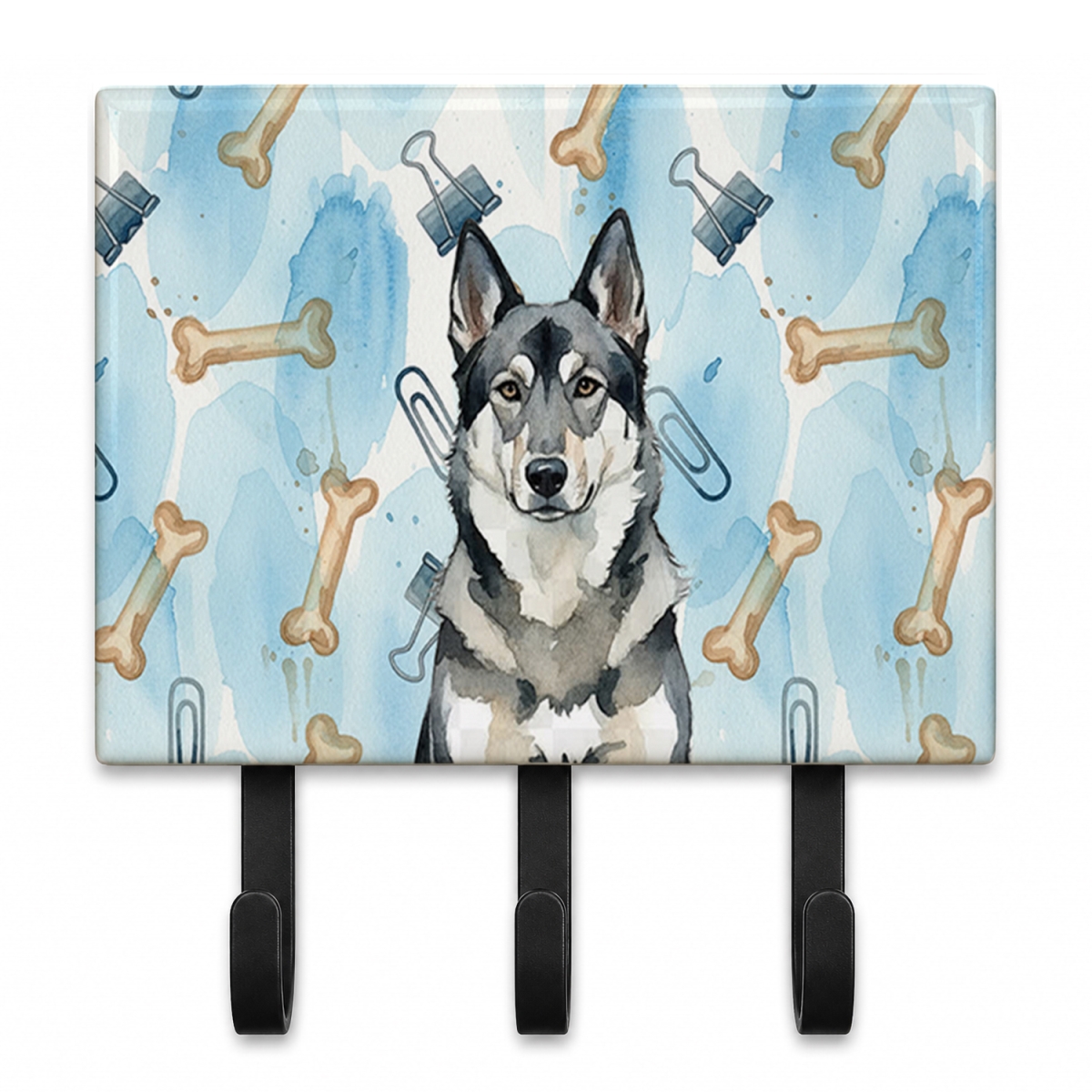 DAC9393TH68 9 x 6 in. Norwegian Elkhound Coworker Leash or Key Holder