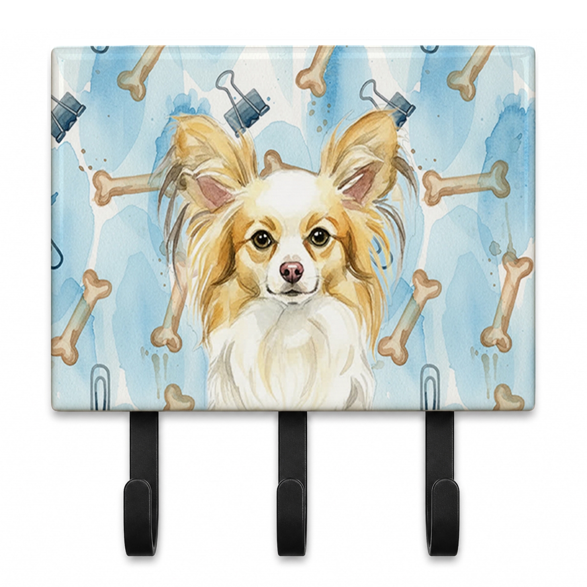 DAC9403TH68 9 x 6 in. Lemon & White Papillon Coworker Leash or Key Holder