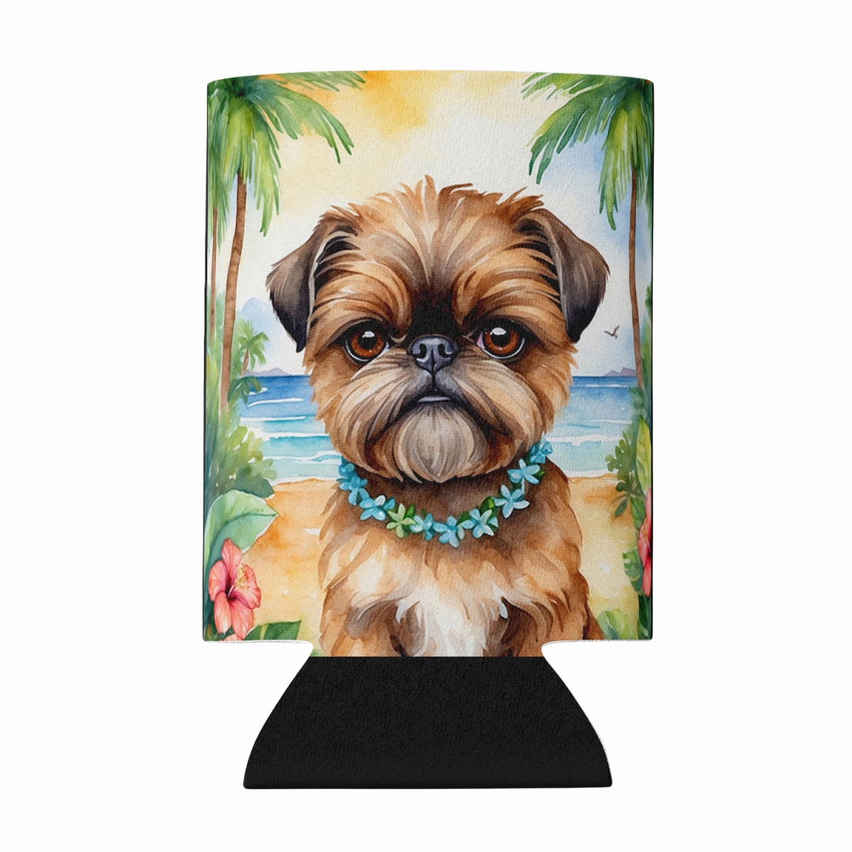 DAC6393CC 5 x 3 in. Brussels Griffon Luau Can or Bottle Hugger