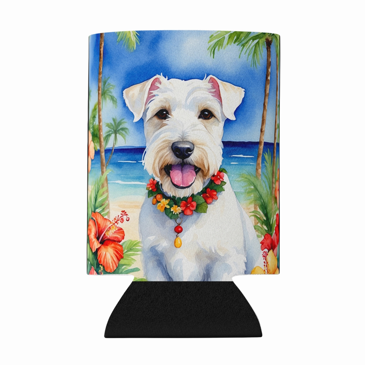 DAC6517CC 5 x 3 in. Sealyham Terrier Luau Can or Bottle Hugger