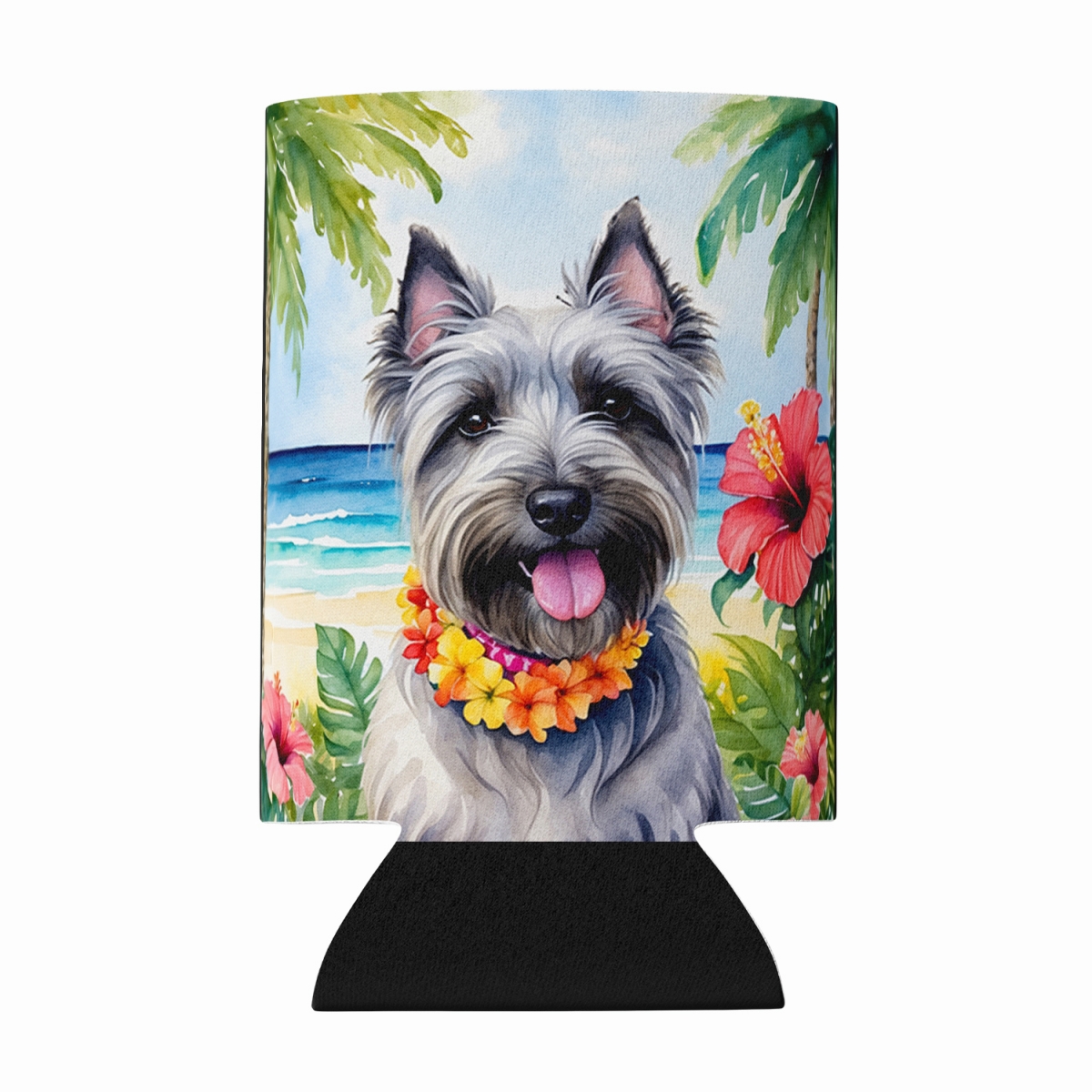 DAC6524CC 5 x 3 in. Skye Terrier Luau Can or Bottle Hugger