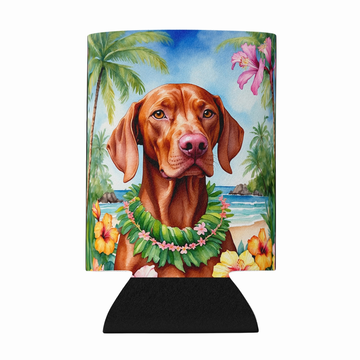 DAC6530CC 5 x 3 in. Vizsla Luau Can or Bottle Hugger