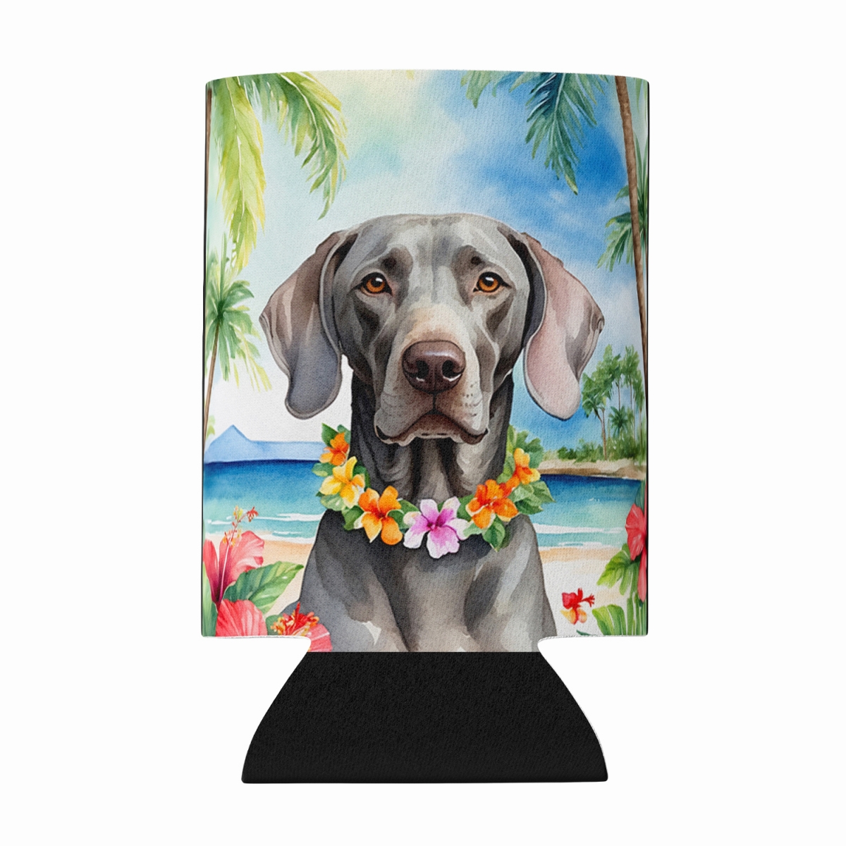DAC6531CC 5 x 3 in. Weimaraner Luau Can or Bottle Hugger