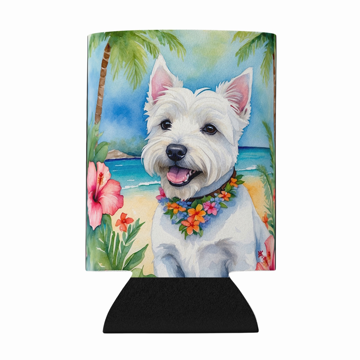 DAC6534CC 5 x 3 in. Westie Luau Can or Bottle Hugger