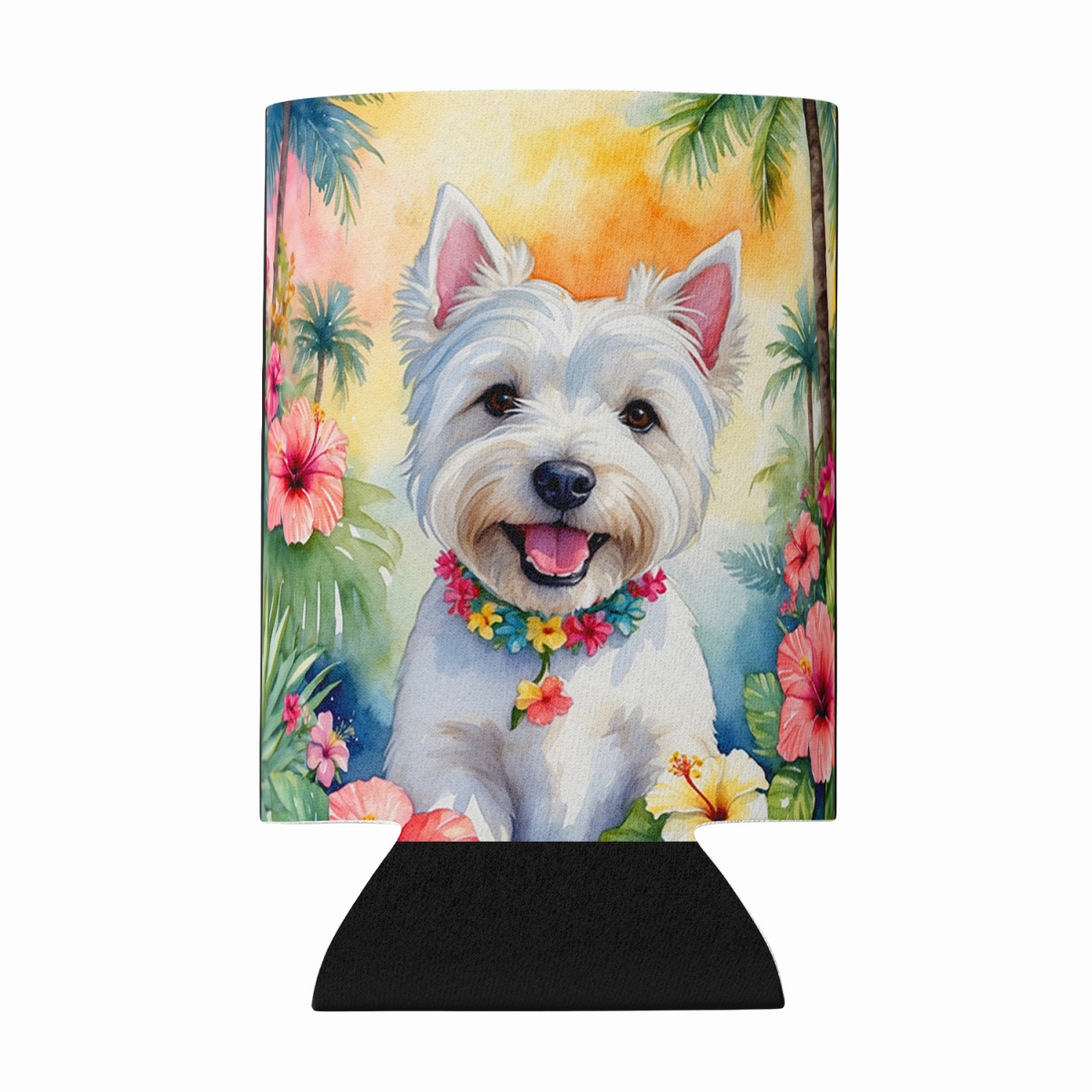 DAC6535CC 5 x 3 in. Westie Luau Can or Bottle Hugger